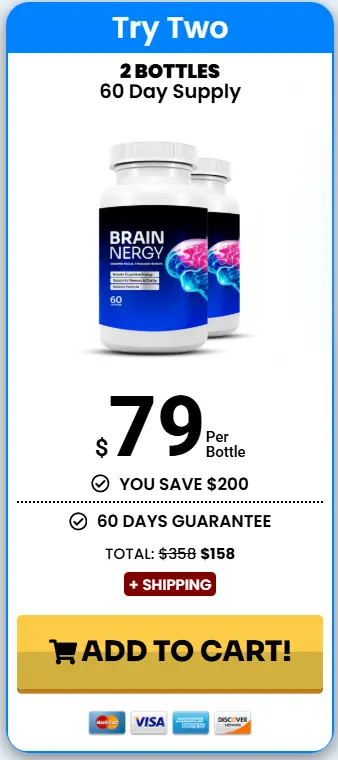 Brainergy™ 2-bottle package — 60-day supply $79 per bottle